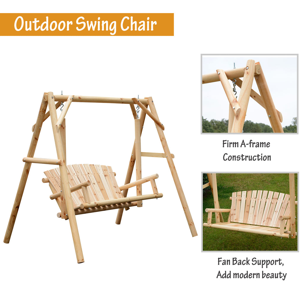 2-Seater Swing Bench with Frame