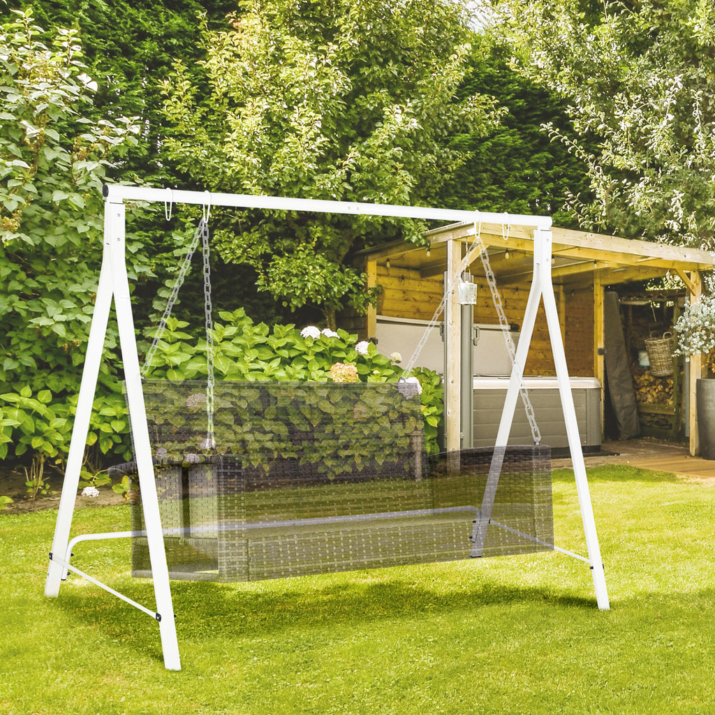 Frame for 3-Seater Porch Swing with Cupholder