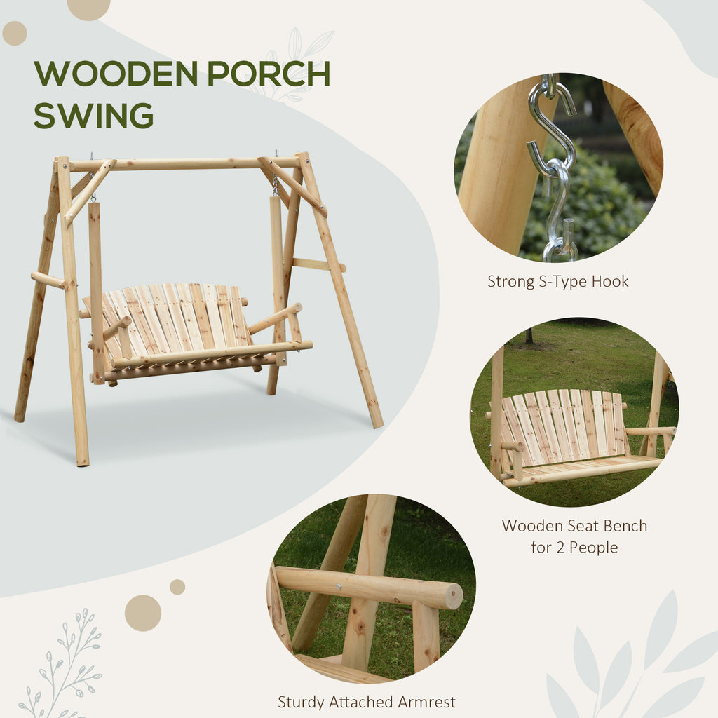 2-Seater Swing Bench with Frame