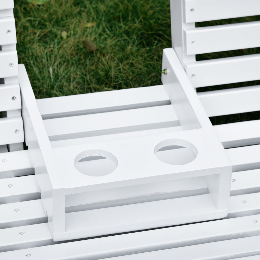 3-Seater Porch Swing with Cupholder