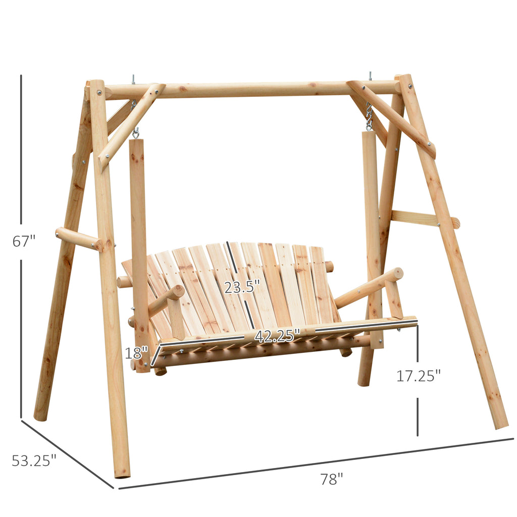 2-Seater Swing Bench with Frame